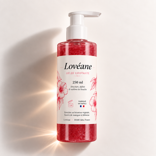 Gelée coiffante Lovéane pour boucles, à l'aloe vera