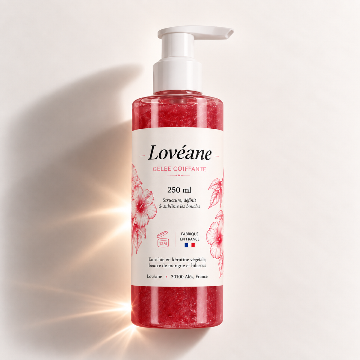 Gelée coiffante Lovéane pour boucles, à l'aloe vera